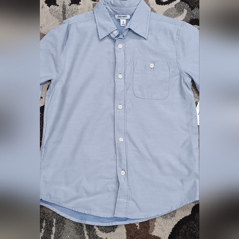 Old Navy Boy's Long Sleeve Classic Dress Shirt 100% Cotton NWT Size M(8) - Picture 4 of 10